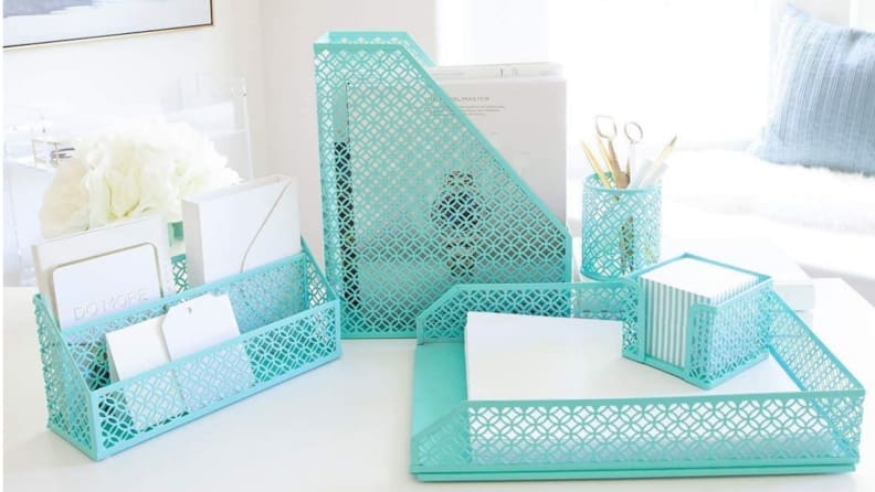 Give yourself your own work station, complete with inbox, to stay organized as your child's home teacher.