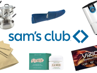 Sam's Club logo with a bunch of products around it