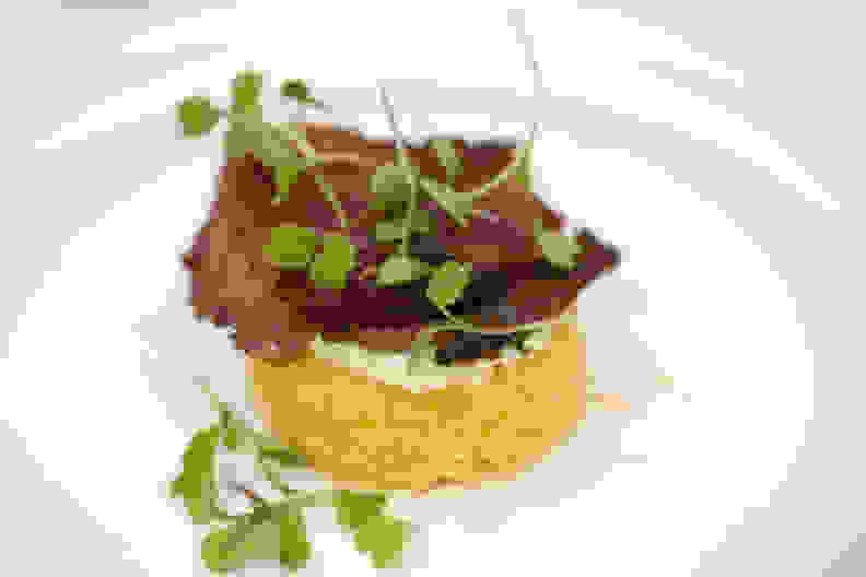 Microgreens as a garnish