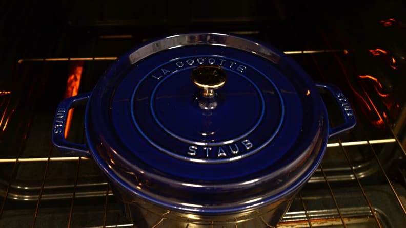 Don't forget to preheat the Dutch oven (or cast iron skillet) when you preheat the oven.