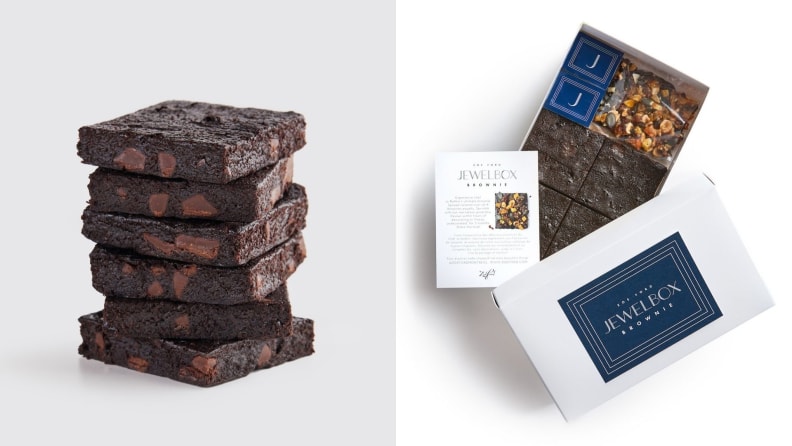 Order the now-famous Jewelbox Brownie via the Zoe Ford website.