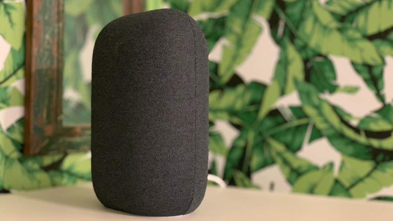 Speaker sitting on counter.