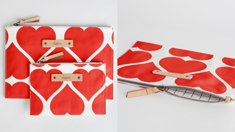 Pouches with hearts on front