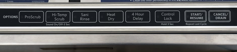KitchenAid KDTE554CSS—Controls Right