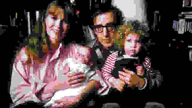 Mia Farrow and Woody Allen pictured with Ronan Farrow and Dylan Farrow, from "Allen v. Farrow," one of the best celebrity documentaries to stream now.