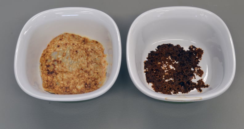 IKEA IUD7555DS before and after cheese stain