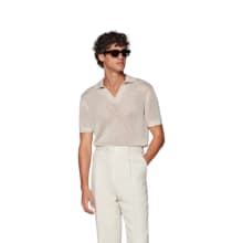 Product image of Suitsupply Sand Crochet Buttonless Polo