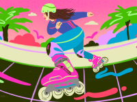 graphic of person skating
