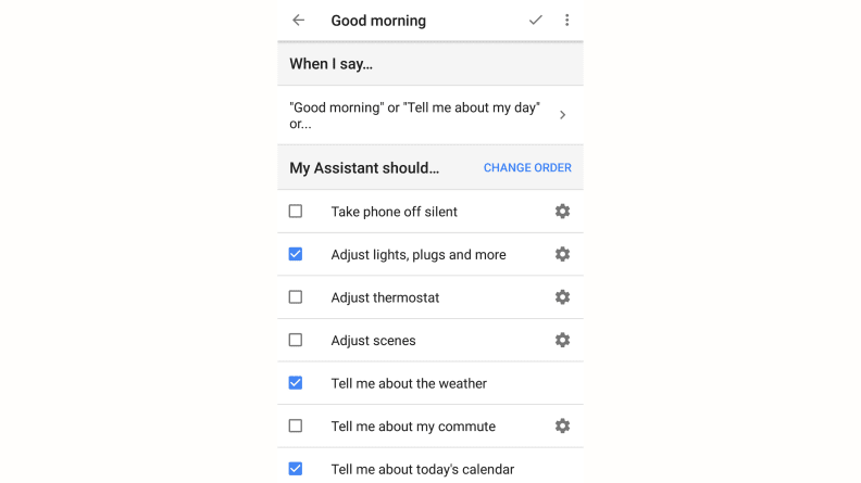 why is the google home app not showingthe routine bottom