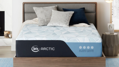 A Serta Arctic Mattress in a bedroom setting.
