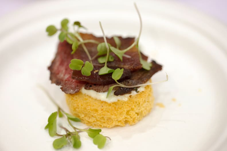 Microgreens as a garnish