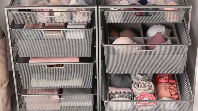 Mesh storage drawers