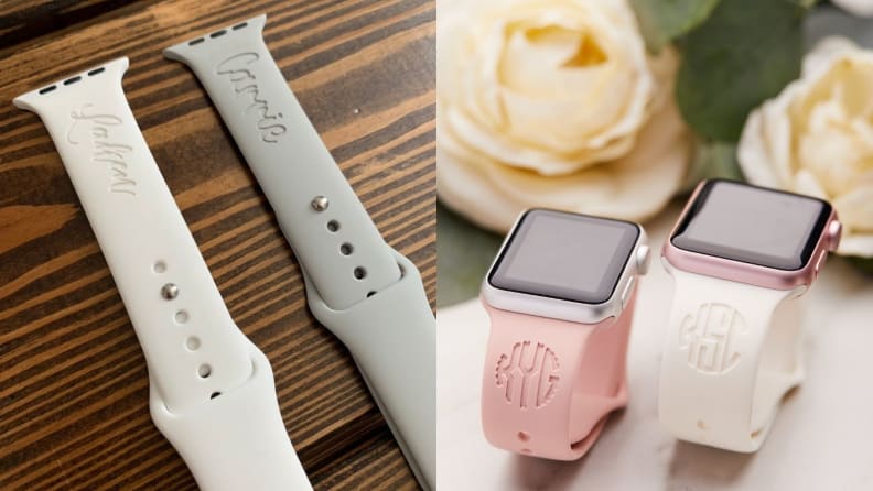 A monogramed watch band.