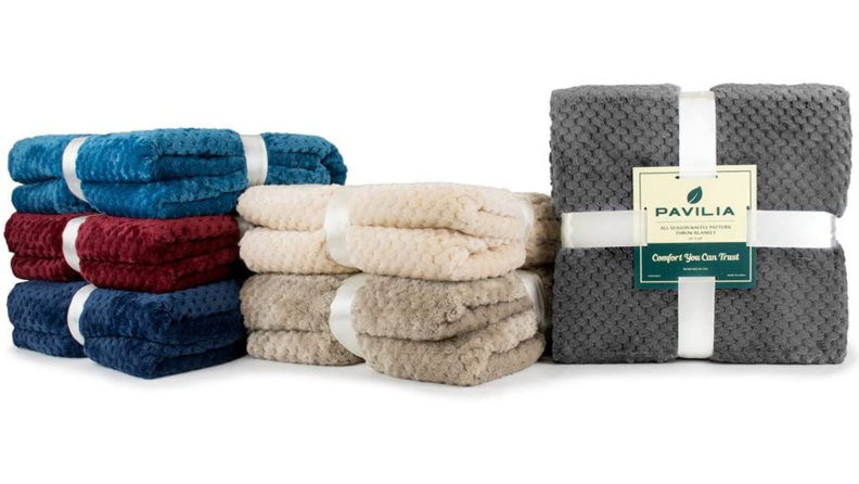 Sets of Pavilia blankets.