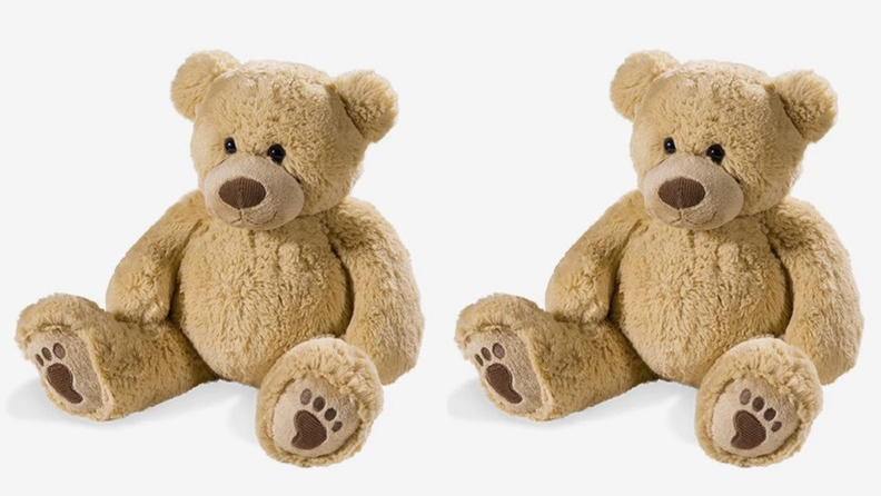 Two images of a teddy bear
