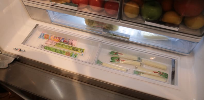 These low bins put snacks within the reach of your children.