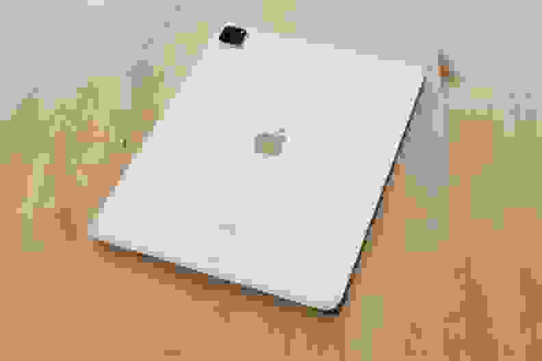 A photo of the 2021 Apple iPad Pro's rear