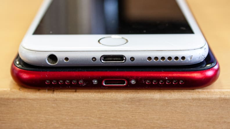 An older iPhone compared to the iPhone XR