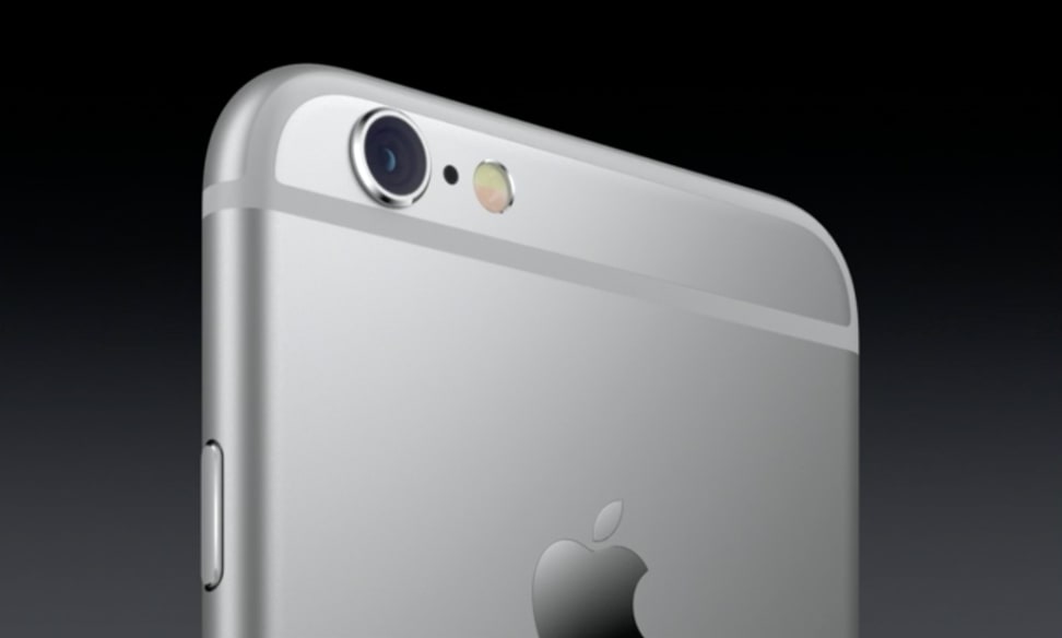 A photo of the new iPhone from Apple's keynote presentation