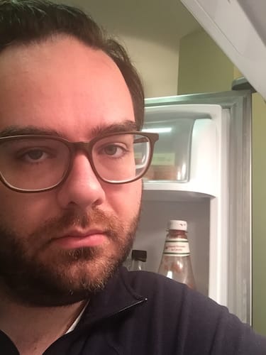 A selfie in the fridge