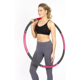 Ryno Tuff Hula Hoops for Adults and Free Bonus Jump Rope 2LB Weighted Hula Hoop with Extra Thick Foam Padding Carry Bag Weighted Hula Hoops for Exercise 8 Detachable Sections for Easy Storage 