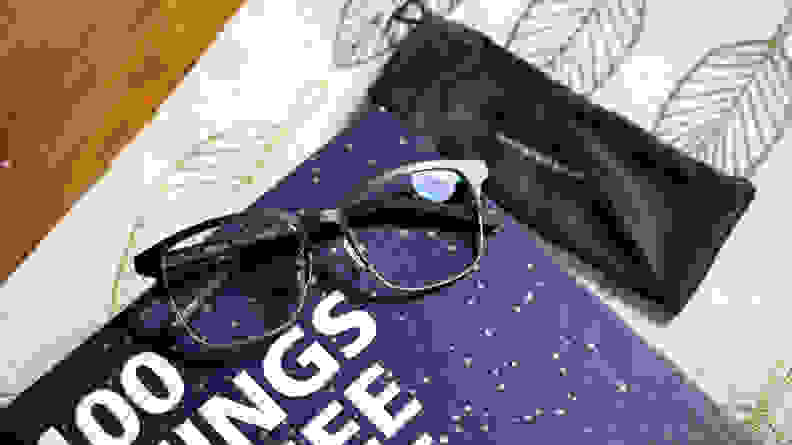A pair of reading glasses from EyeBuyDirect