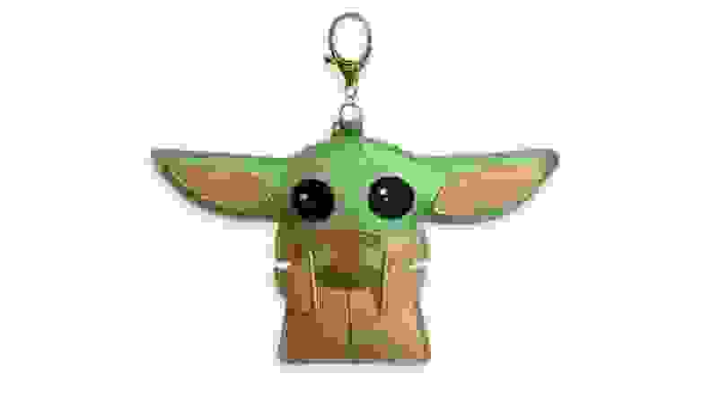 A decorative keychain with Baby Yoda