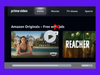 An image containing lead images for sixteen Prime Video series, including 'Reacher,' 'Red, White, and Royal Blue,' 'Creed III,' 'Rings of Power,' Wheel of Time,' and more.