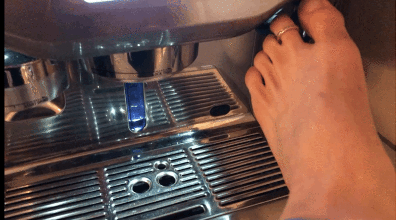 GIF of Oracle Touch steam wand self cleaning