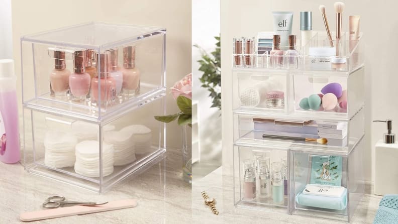 stackable clear drawers
