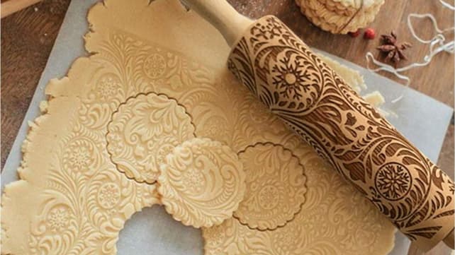 Engraved rolling pin