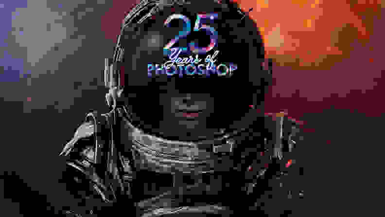 Adobe's graphic celebrating 25 years of Photoshop.