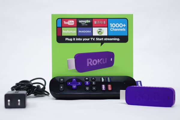 The Roku Streaming Stick comes with the titular device, a remote, batteries, and a power cord.