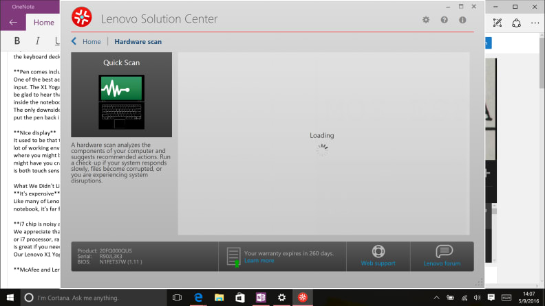 Lenovo X1 Yoga Pop-UP