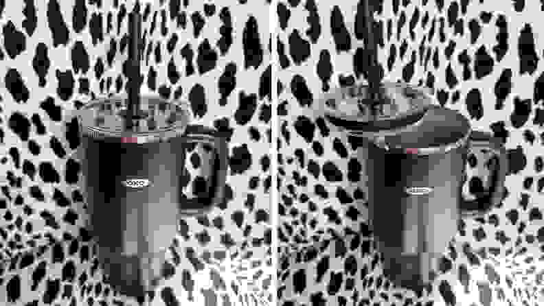 The Oxo Strive Tumbler on an animal print background.
