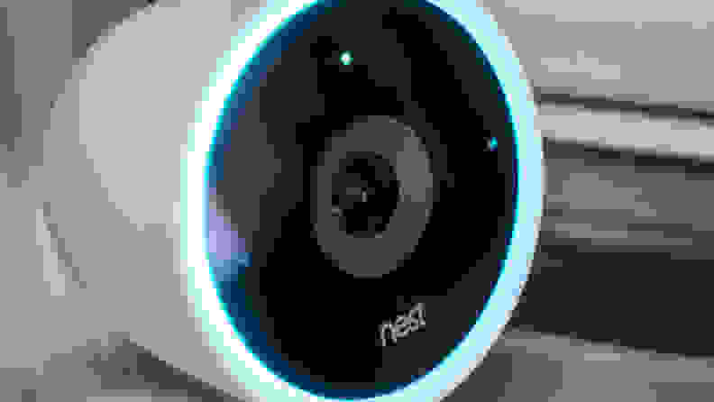 Nest Cam IQ glowing blue light ring