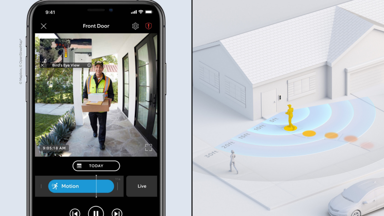 The view from the Ring Video Doorbell Pro 2—and a look at the new 3D Motion and Bird's Eye View features.