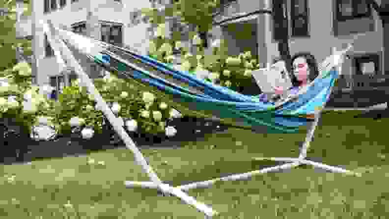 Women in a hammock