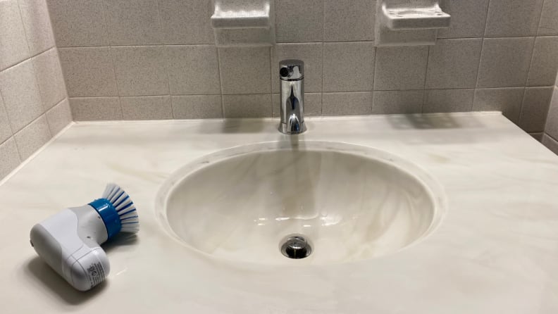 A bathroom sink