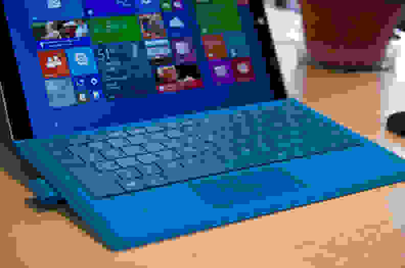 A closer look at the Microsoft Surface Pro 3's type cover.