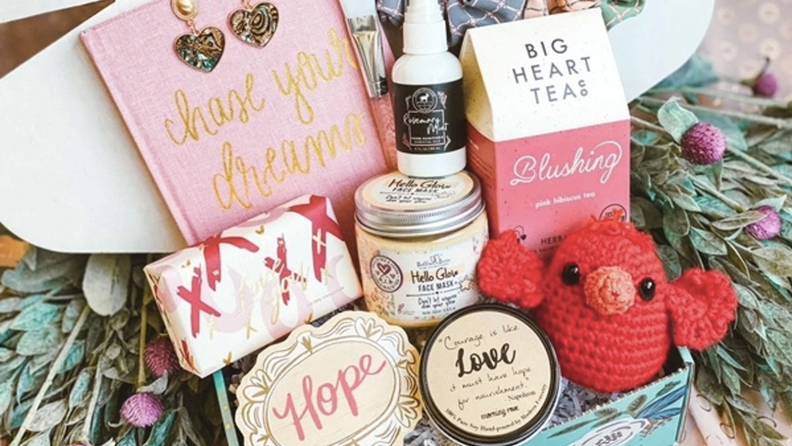 A collection of self-care items