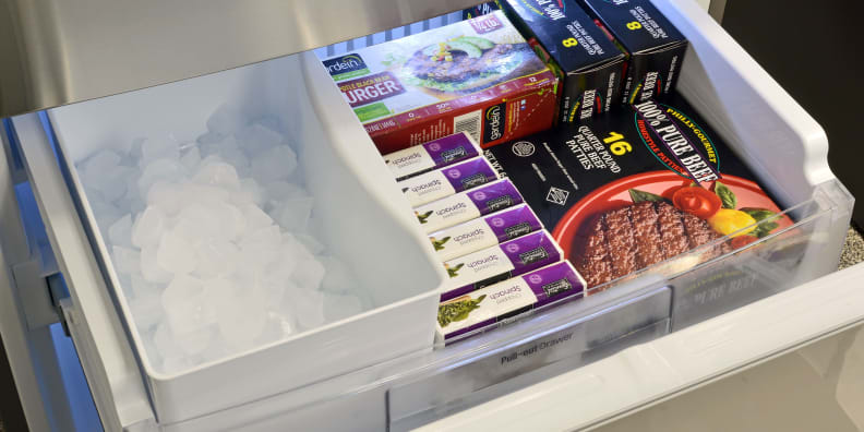 Fixed structures—like control consoles and ice makers—are taken into account. But you can bet removable items, like that ice bucket, certainly are not.