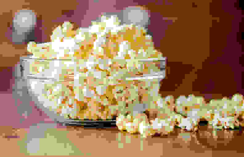 bowl of popcorn for home movie night