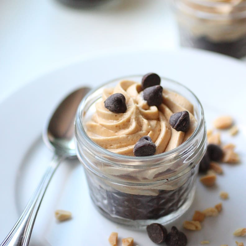 peanut butter pie in a jar