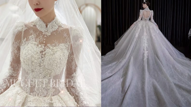 Shop this Grace Kelly-inspired wedding dress from David's Bridal.