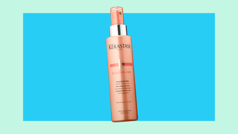 Bottle of anti-frizz spray.