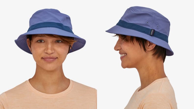 woman wearing bucket hat