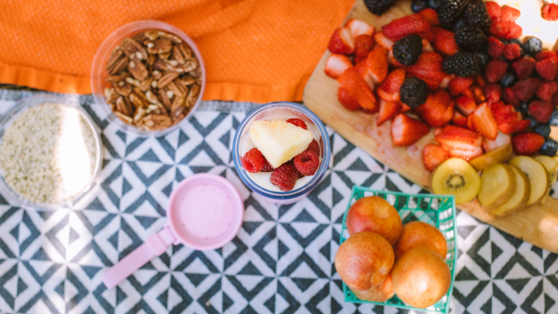 You may be spending some time on chopping up smoothie ingredients because the blending chamber is narrow.