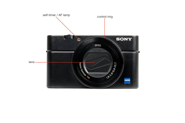 Front view of the Sony Cyber-Shot RX100 IV.