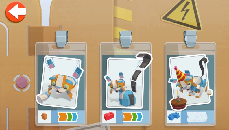 Each LEGO BOOST model is built in stages